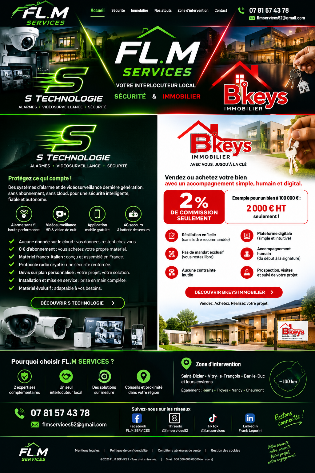 FL.M SERVICES avec S-Technologie et BKEYS Immobilier