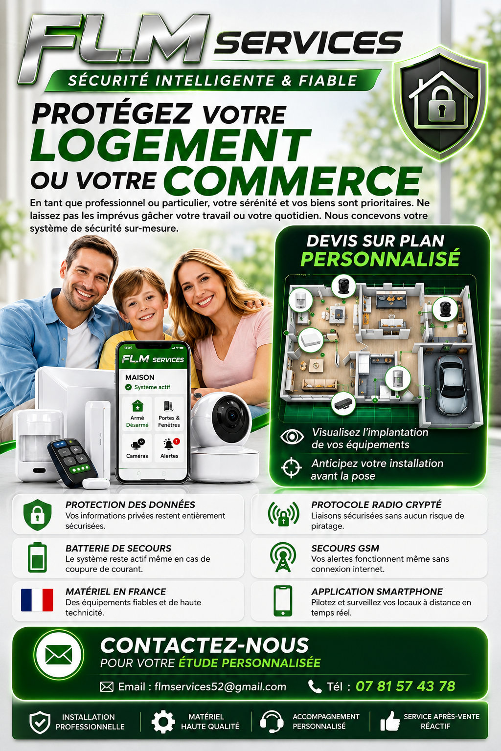 Sécurité pour particuliers et professionnels